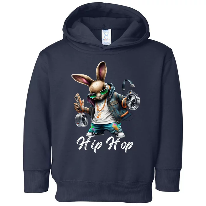 Hip Hop Easter Bunny Easter Rabbit Toddler Hoodie