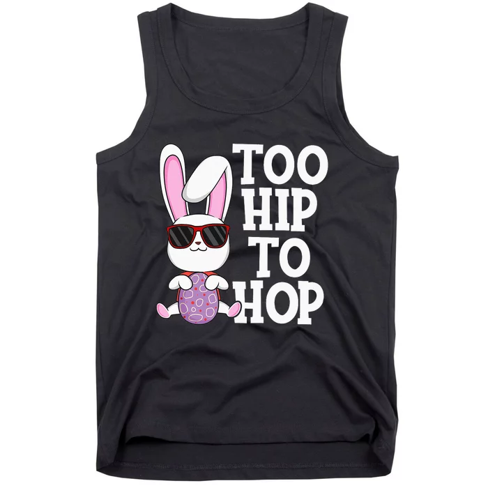 Hip Hop Easter Bunny Sunglasses Egg Hunt Tank Top