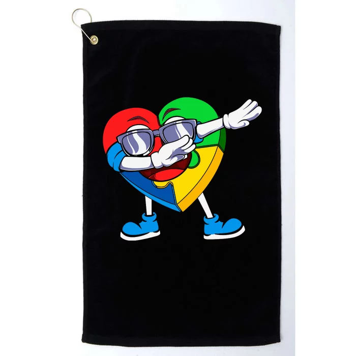 Heartpuzzledabbing Platinum Collection Golf Towel