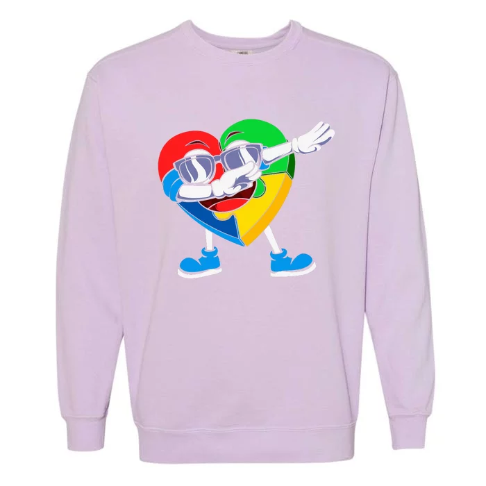 Heartpuzzledabbing Garment-Dyed Sweatshirt