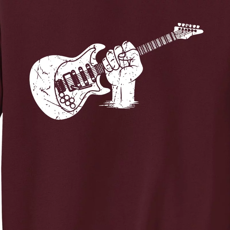 Hand Holding Electric Guitar Musician Musical Tall Sweatshirt