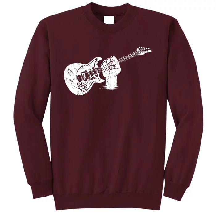 Hand Holding Electric Guitar Musician Musical Tall Sweatshirt