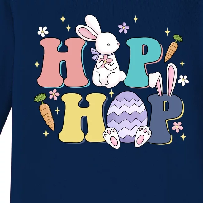 Hip Hop Easter Bunny Festive Holiday Cute Baby Long Sleeve Bodysuit