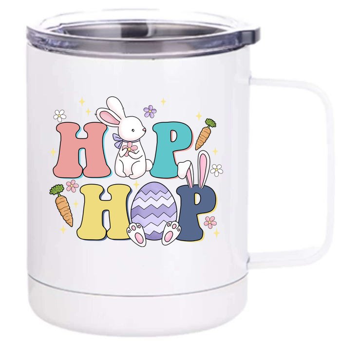 Hip Hop Easter Bunny Festive Holiday Cute Front & Back 12oz Stainless Steel Tumbler Cup