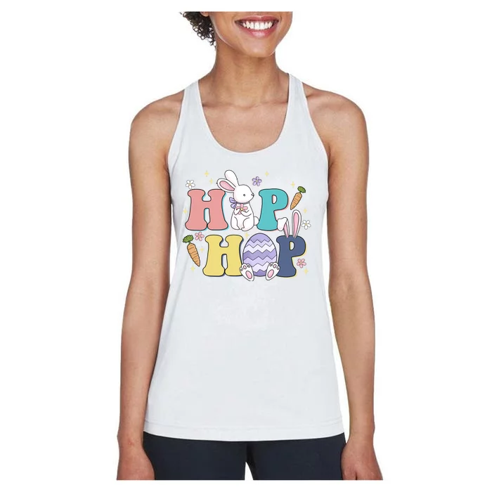 Hip Hop Easter Bunny Festive Holiday Cute Women's Racerback Tank