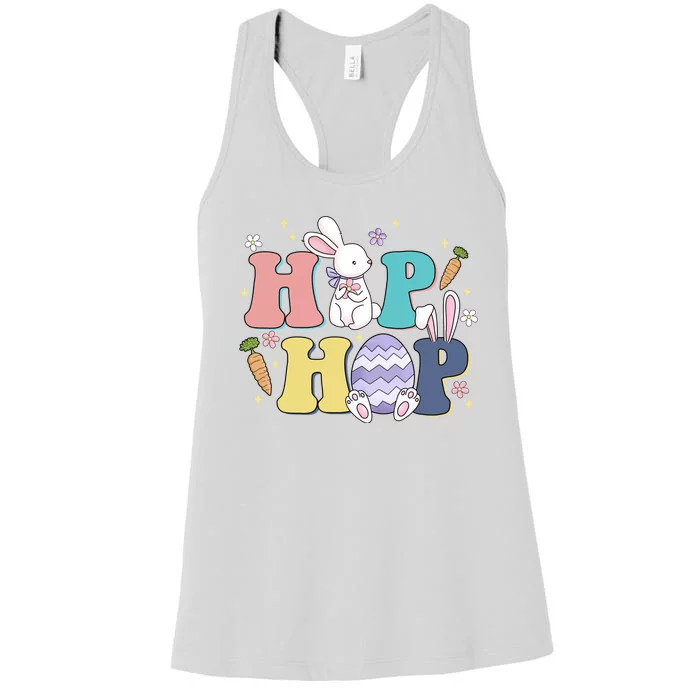 Hip Hop Easter Bunny Festive Holiday Cute Women's Racerback Tank