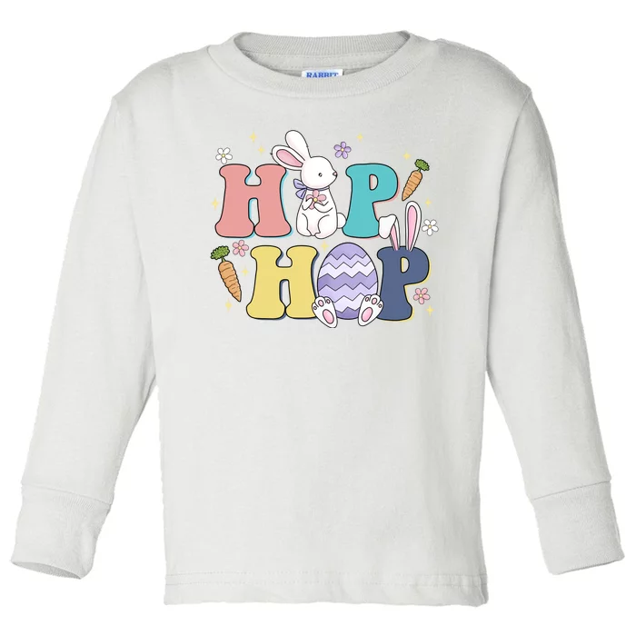 Hip Hop Easter Bunny Festive Holiday Cute Toddler Long Sleeve Shirt