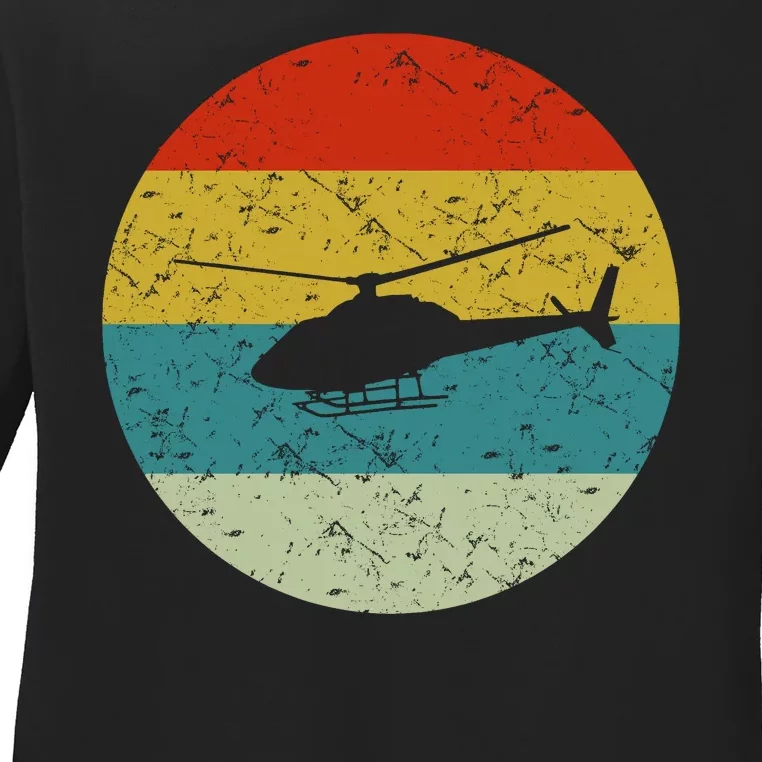 Helicopter Ladies Long Sleeve Shirt