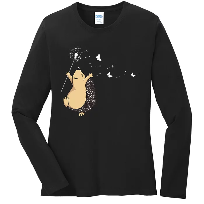 Hedgehog Ladies Long Sleeve Shirt