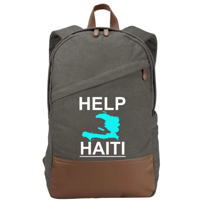 Help Haiti Earthquake Relief Cotton Canvas Backpack