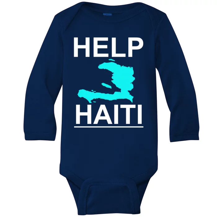 Help Haiti Earthquake Relief Baby Long Sleeve Bodysuit