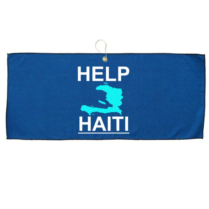 Help Haiti Earthquake Relief Large Microfiber Waffle Golf Towel