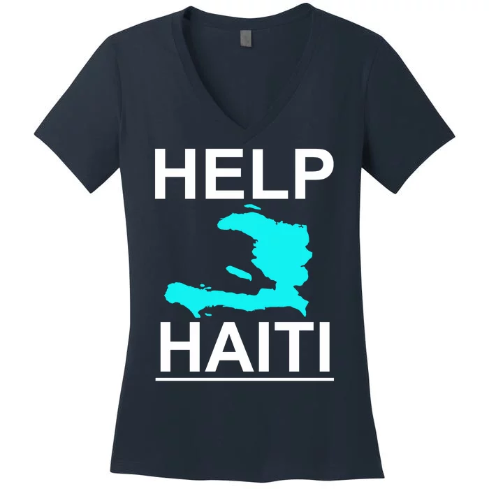 Help Haiti Earthquake Relief Women's V-Neck T-Shirt