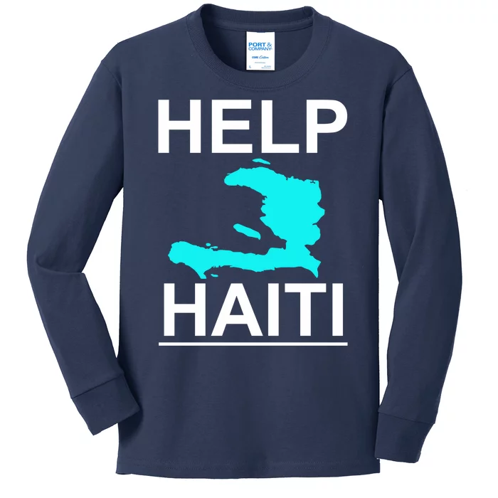 Help Haiti Earthquake Relief Kids Long Sleeve Shirt