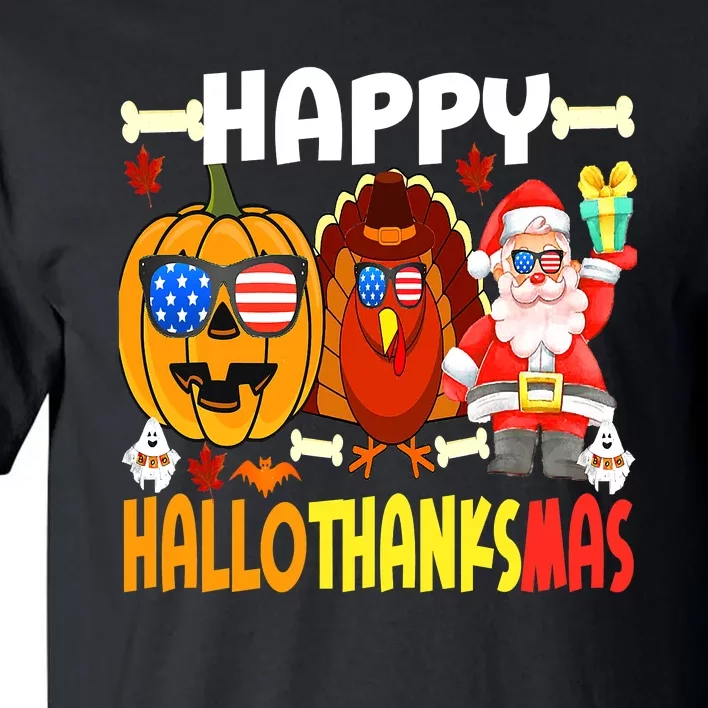 Happy HalloThanksMas Funny Pumpkin Tall T-Shirt