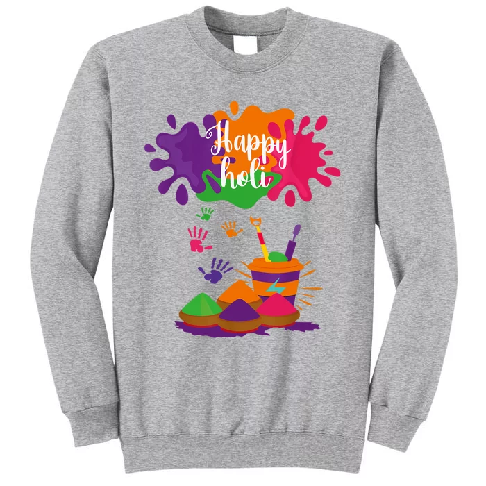 Happy Holi Festival Outfit For Family Tall Sweatshirt