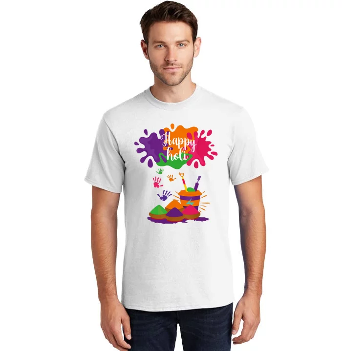 Happy Holi Festival Outfit For Family Tall T-Shirt