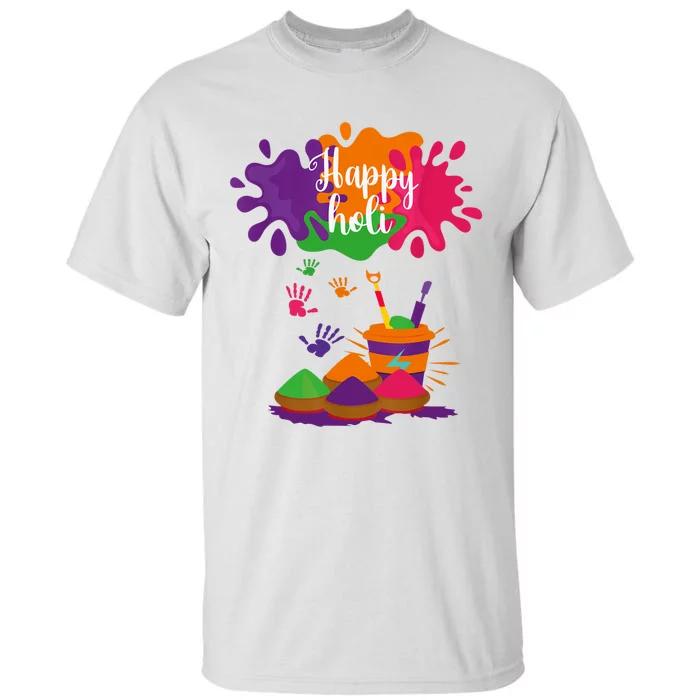 Happy Holi Festival Outfit For Family Tall T-Shirt