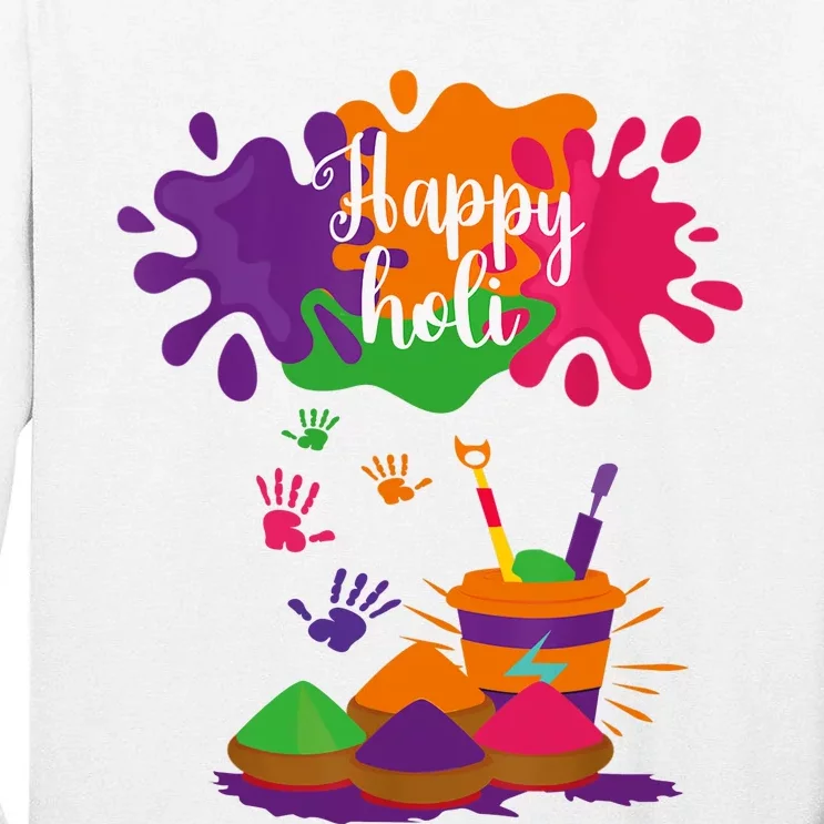 Happy Holi Festival Outfit For Family Tall Long Sleeve T-Shirt