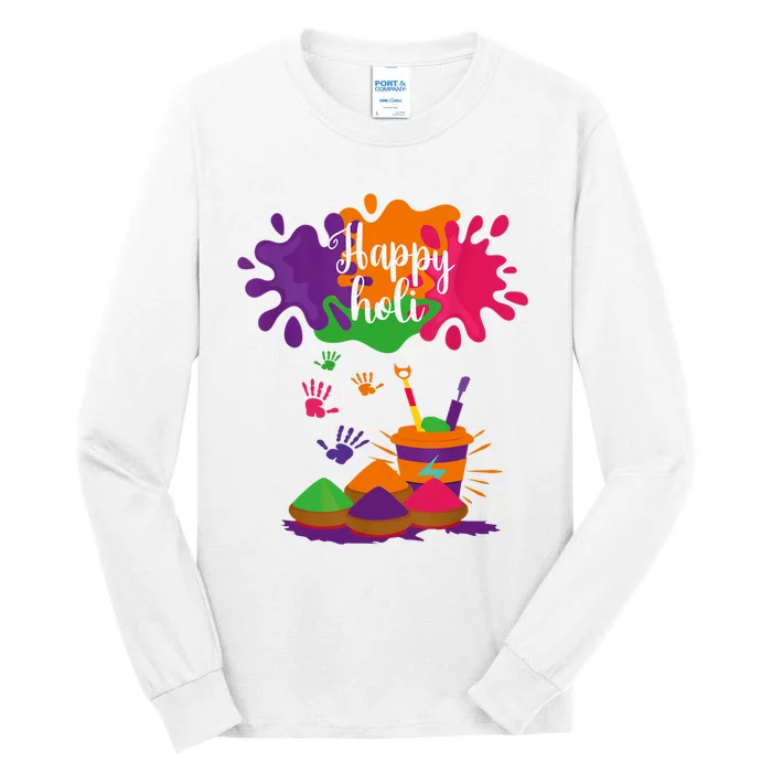 Happy Holi Festival Outfit For Family Tall Long Sleeve T-Shirt