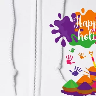 Happy Holi Festival Outfit For Family Full Zip Hoodie