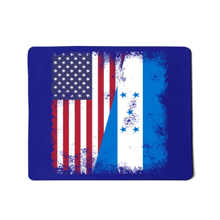 Half Honduran Flag Vintage Honduras Usa Gift Cool Gift Mousepad