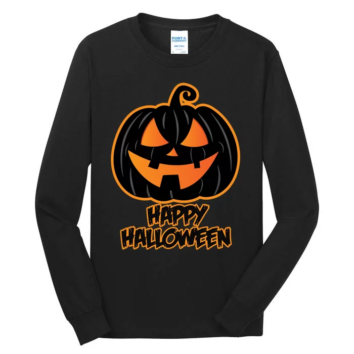 Happy Halloween For And Wo Pumpkin Halloween Tall Long Sleeve T-Shirt