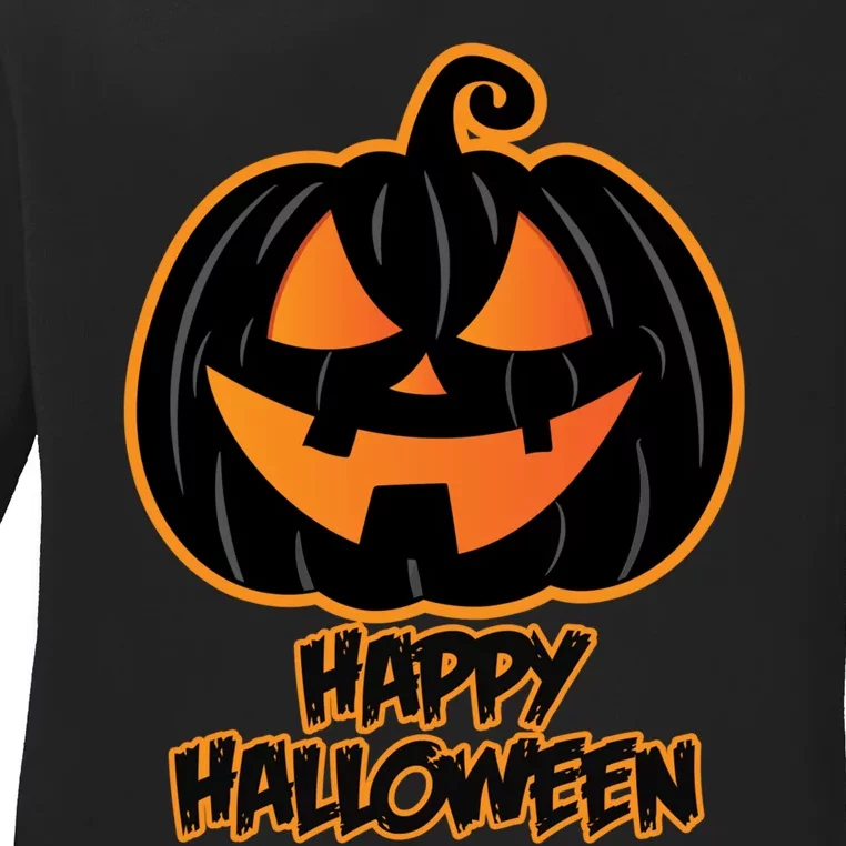 Happy Halloween for and Wo - Pumpkin Halloween Ladies Long Sleeve Shirt