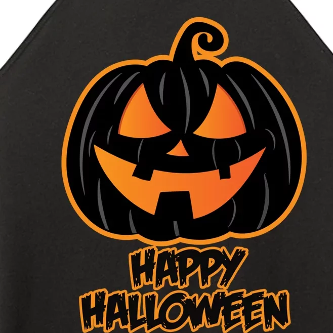 Happy Halloween for and Wo - Pumpkin Halloween Women’s Perfect Tri Rocker Tank