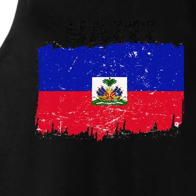 Haiti Haitian Flag Day Haitian Pride Ladies Tri-Blend Wicking Tank