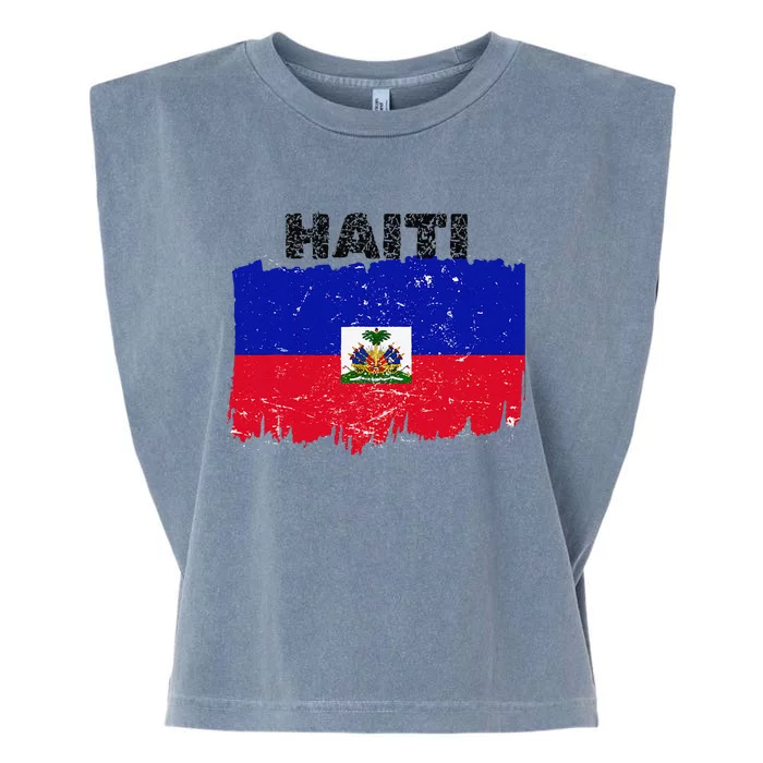 Haiti Haitian Flag Day Haitian Pride Garment-Dyed Women's Muscle Tee