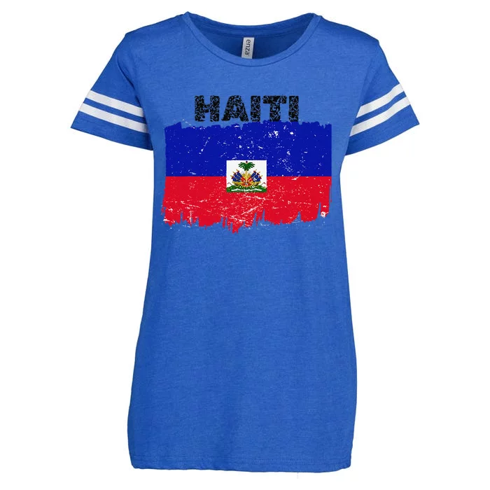 Haiti Haitian Flag Day Haitian Pride Enza Ladies Jersey Football T-Shirt