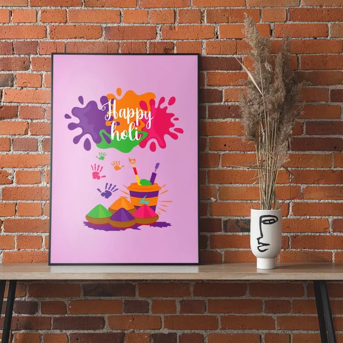 Happy Holi Festival Outfit For Family Poster