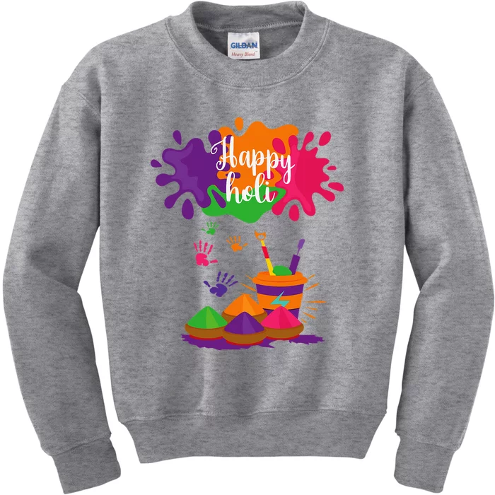 Happy Holi Festival Outfit For Family Kids Sweatshirt