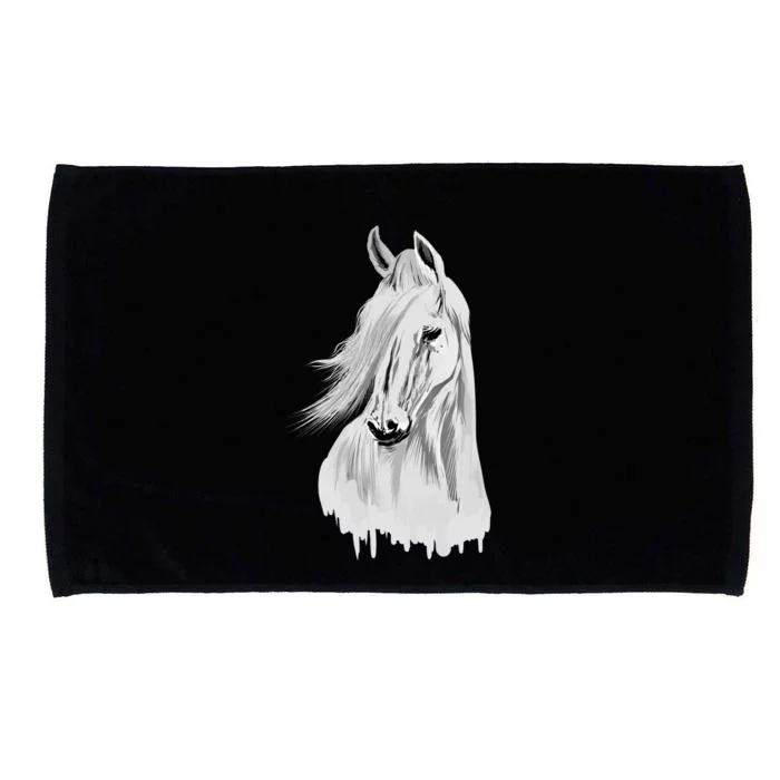 Horse Head Funny Equestrian Animal Lover Gift Gift Microfiber Hand Towel