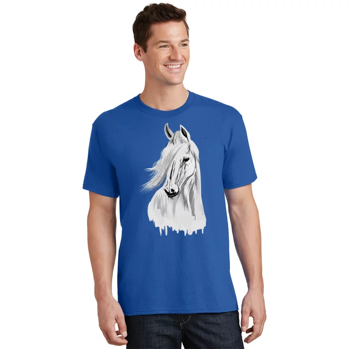 Horse Head Funny Equestrian Animal Lover Gift Gift T-Shirt