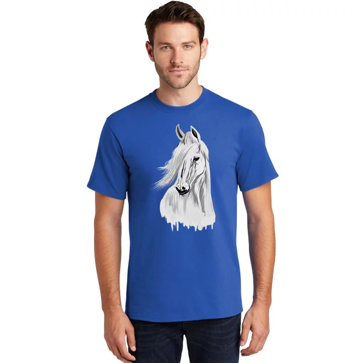 Horse Head Funny Equestrian Animal Lover Gift Gift Tall T-Shirt