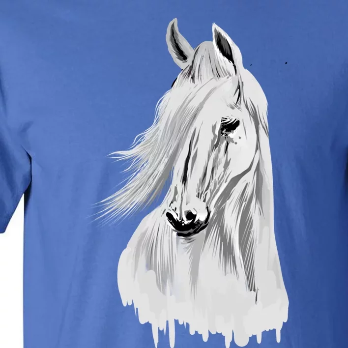 Horse Head Funny Equestrian Animal Lover Gift Gift Tall T-Shirt