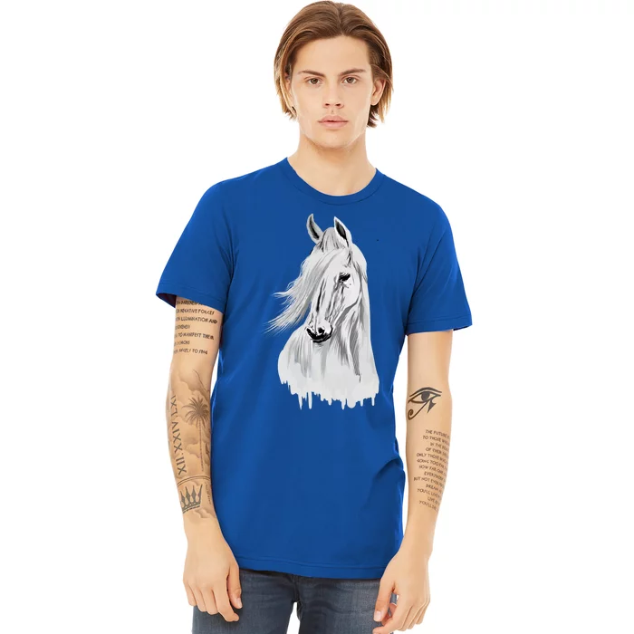 Horse Head Funny Equestrian Animal Lover Gift Gift Premium T-Shirt