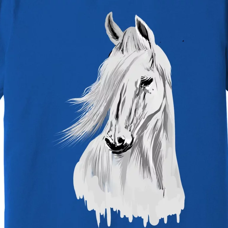 Horse Head Funny Equestrian Animal Lover Gift Gift Premium T-Shirt