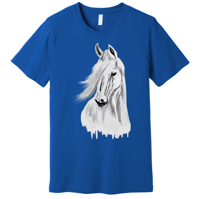 Horse Head Funny Equestrian Animal Lover Gift Gift Premium T-Shirt