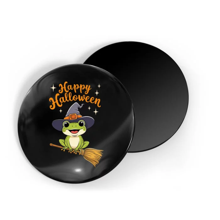 Happy Halloween Frog Cute Costume Funny Frog Witch Magnet