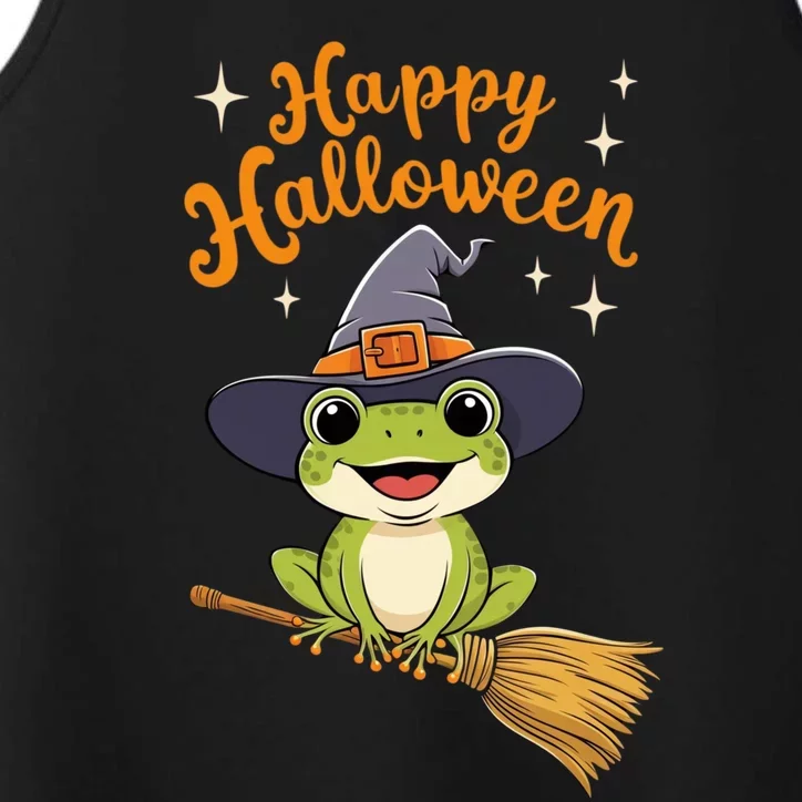 Happy Halloween Frog Cute Costume Funny Frog Witch Performance Tank