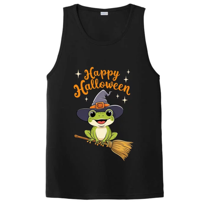 Happy Halloween Frog Cute Costume Funny Frog Witch Performance Tank