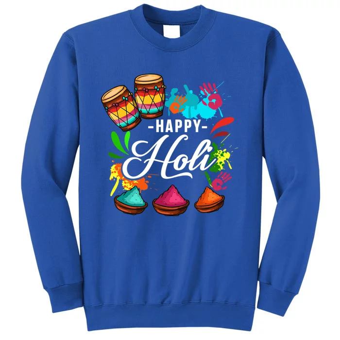 Happy Holi Festival Color Costume India Hindu Spring Gift Tall Sweatshirt