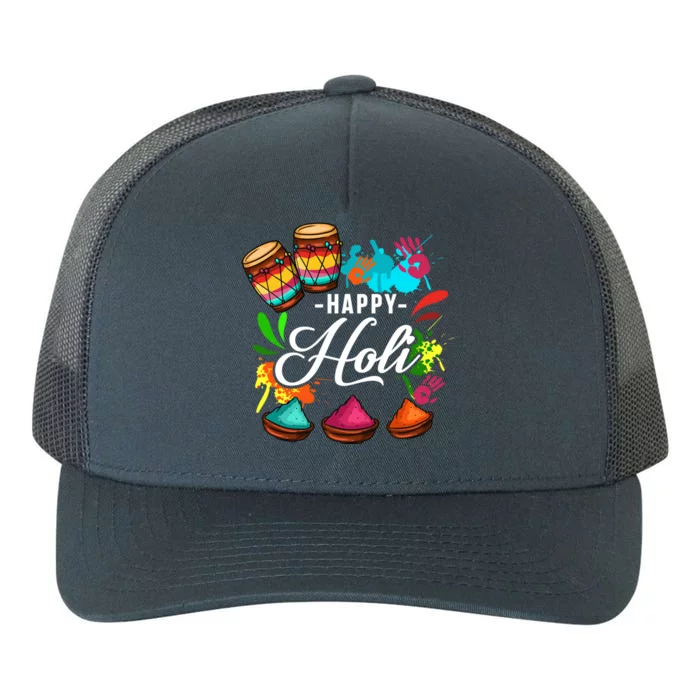 Happy Holi Festival Color Costume India Hindu Spring Funny Gift Yupoong Adult 5-Panel Trucker Hat