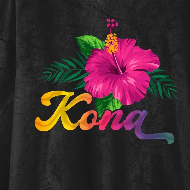 Hawaii Hibiscus Flowers Kona Aloha State Tropic Islands Hooded Wearable Blanket