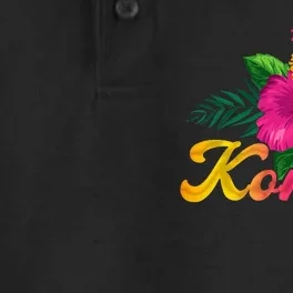 Hawaii Hibiscus Flowers Kona Aloha State Tropic Islands Dry Zone Grid Performance Polo