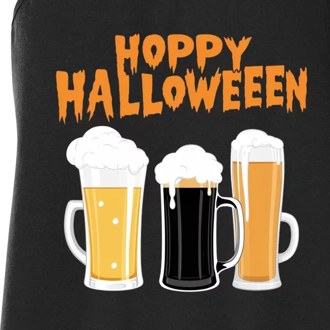 Hoppy Halloween Funny Beer Drinking Halloween Women's Racerback Tank