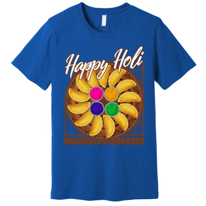 Happy Holi Festival Happy Holi Gujiya Dumpling Of India Tee Gift Premium T-Shirt